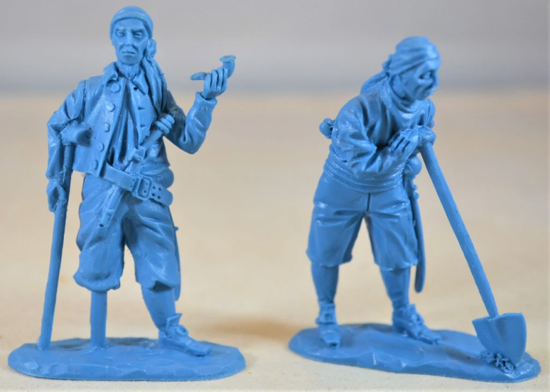 Treasure Island Pirates (Blue)--6 figures in 6 poses--ONE IN STOCK. #4