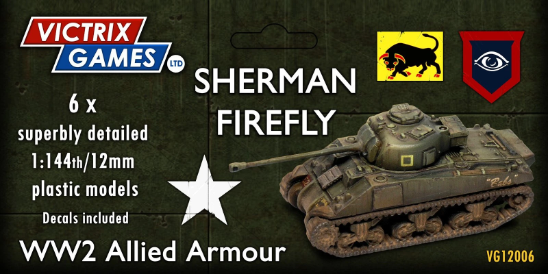 Sherman Firefly--six 1:144 scale tanks (unpainted plastic kit) #1