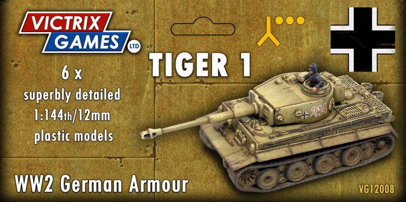 Tiger I--six 1:144 scale tanks (unpainted plastic kit) #1
