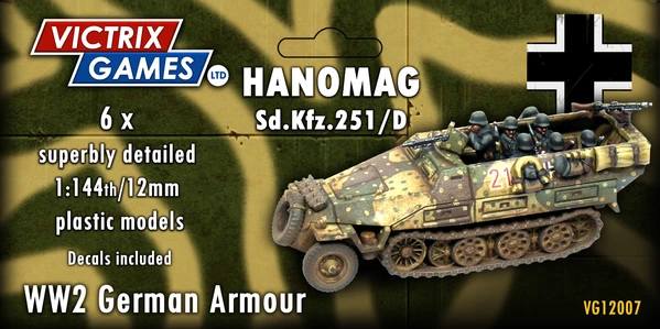 Hanomag 251/D--six 1:144 scale half-tracks (unpainted plastic kit) #1