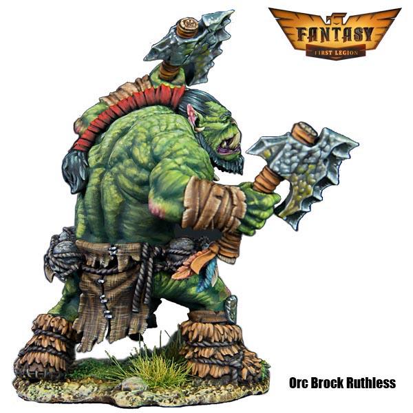 60mm Fantasy Orc Marauder #3 Brock Ruthless - Fully Hand Painted Figure--single figure #3