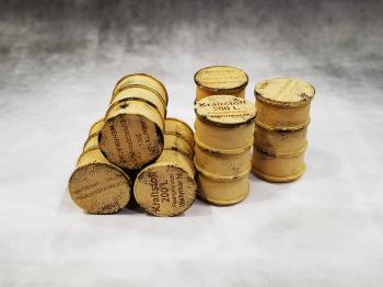 German Barrels (Desert)--a set of 6, with a mix of 3 different lids--RETIRED. German Barrels (Desert)--a set of 6, with a mix of 3 different lids--RETIRED. #44226