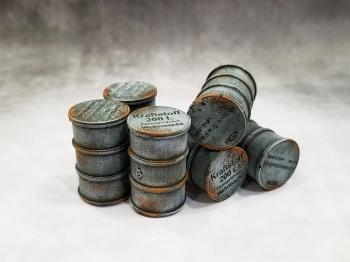 German Barrels (Winter)--a set of 6, with a mix of 3 different lids--RETIRED. German Barrels (Winter)--a set of 6, with a mix of 3 different lids--RETIRED. #44227