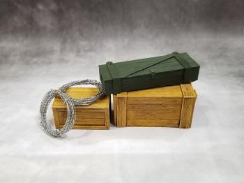 Large Crates (Generic)--set of 3 plus 2 coils of barbed wire (approx. 1 m each)--AWAITING RESTOCK. Large Crates (Generic)--set of 3 plus 2 coils of barbed wire (approx. 1 m each)--AWAITING RESTOCK. #44241