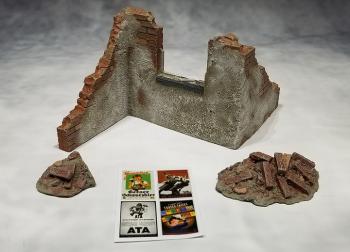 Ruined Wall (Z -Summer)--wall, 2 rubble pieces, and 4 different posters - AWAITING RESTOCK!  Ruined Wall (Z -Summer)--wall, 2 rubble pieces, and 4 different posters - AWAITING RESTOCK!  #44259