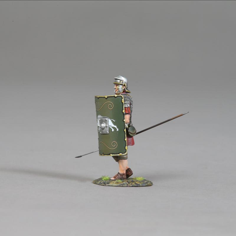 Advancing Roman Legionnaire with Spear (19th Legion Green Shield)--single figure #2