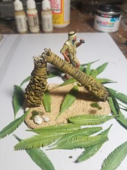 Damaged Palm Tree--Desert Base--TWO IN STOCK. Damaged Palm Tree--Desert Base--TWO IN STOCK. #44438