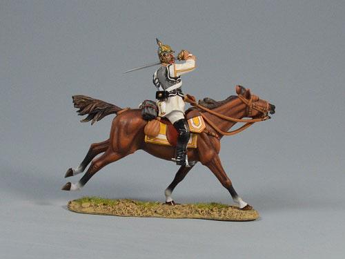 Prussian Cuirassier Charging Forward, Franco-Prussian War, 1870-71--single mounted figure #1