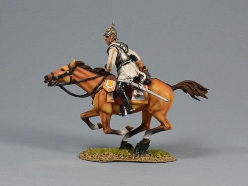 Prussian Cuirassier Advancing Forward, Franco-Prussian War, 1870-71--single mounted figure #1
