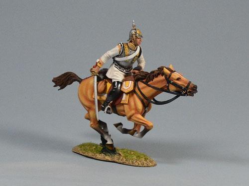 Prussian Cuirassier Advancing Forward, Franco-Prussian War, 1870-71--single mounted figure #3