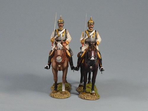 Prussian Cuirassier Set , Franco-Prussian War, 1870-71--two mounted figures #1