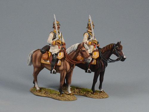 Prussian Cuirassier Set , Franco-Prussian War, 1870-71--two mounted figures #3