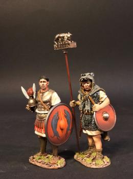 Tin soldier Rome Signifer in battle 54 mm figure 