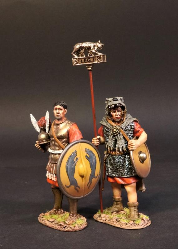 Centurion and Signifer (yellow shields), the Roman Army of the Mid Republic, Armies and Enemies of Ancient Rome--two figures #1