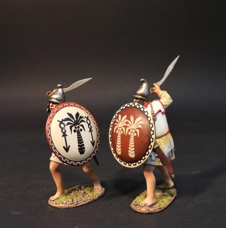 Libyan Infantry (red shield with white palm trees, white shield with black palm tree), The Carthaginians, Armies and Enemies of Ancient Rome--two figures--RETIRED--LAST TWO!! #1