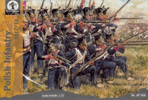 Napoleonic Polish Infantry 1812/14--36 figures in 9 poses UNPAINTED #1