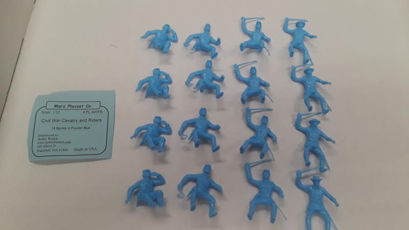 16 ACW Cavalry and Riders (Powder Blue) #1