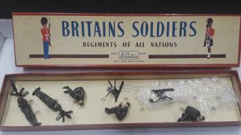 Image of Old Britains #1318 British Machine Gunners (Missing one Machine Gun)