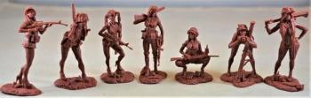 Image of The Vietnam Pin-up Girls--seven figures in seven poses (Maroon color)--LAST TWO!!