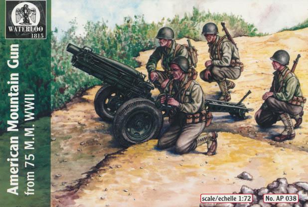 American 75mm Mountain Gun--3 guns and 12 figures in 4 poses #1