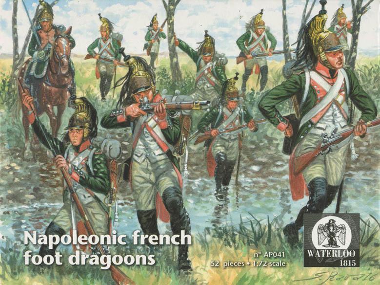 Napoleonic French Foot Dragoons--52 figures in 13 poses #1