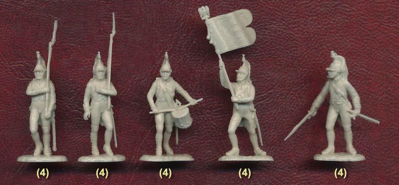 Napoleonic French Foot Dragoons--52 figures in 13 poses #4