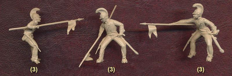 Napoleonic French Line Lancers, 1811-1815--18 figures in 6 poses & 18 horses in 3 horse poses #2