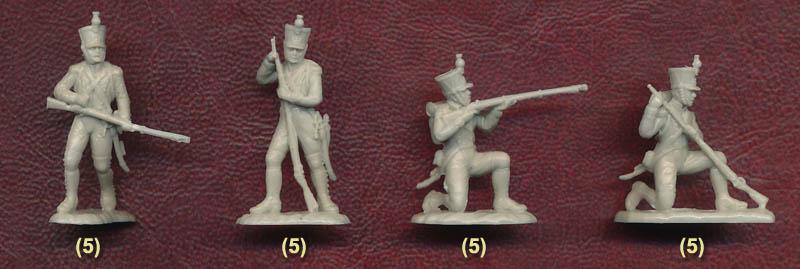 Napoleonic French Line Infantry at Waterloo, 1815--58 figures in 14 poses and 2+ horses in 1 horse pose -- AWAITING RESTOCK! #3