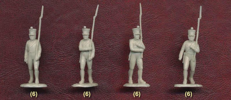 1815 French Line Infantry Fusiliers Marching--24 figures in 4 poses #2