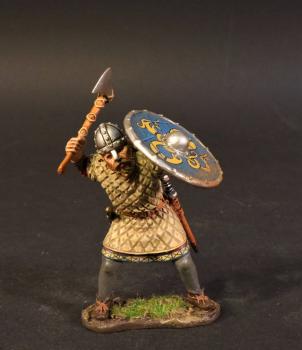Standing Viking Warrior Defending with Axe (yellow serpent on blue shield), the Vikings, The Age of Arthur--single figure Standing Viking Warrior Defending with Axe (yellow serpent on blue shield), the Vikings, The Age of Arthur--single figure #44738