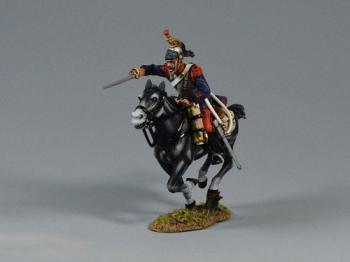 French Cuirassier Advancing Forward (black horse)--single mounted figure French Cuirassier Advancing Forward (black horse)--single mounted figure #44747