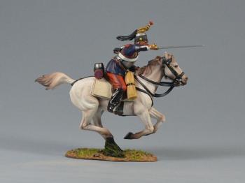 French Cuirassier Advancing Forward (white horse)--single mounted figure French Cuirassier Advancing Forward (white horse)--single mounted figure #44748