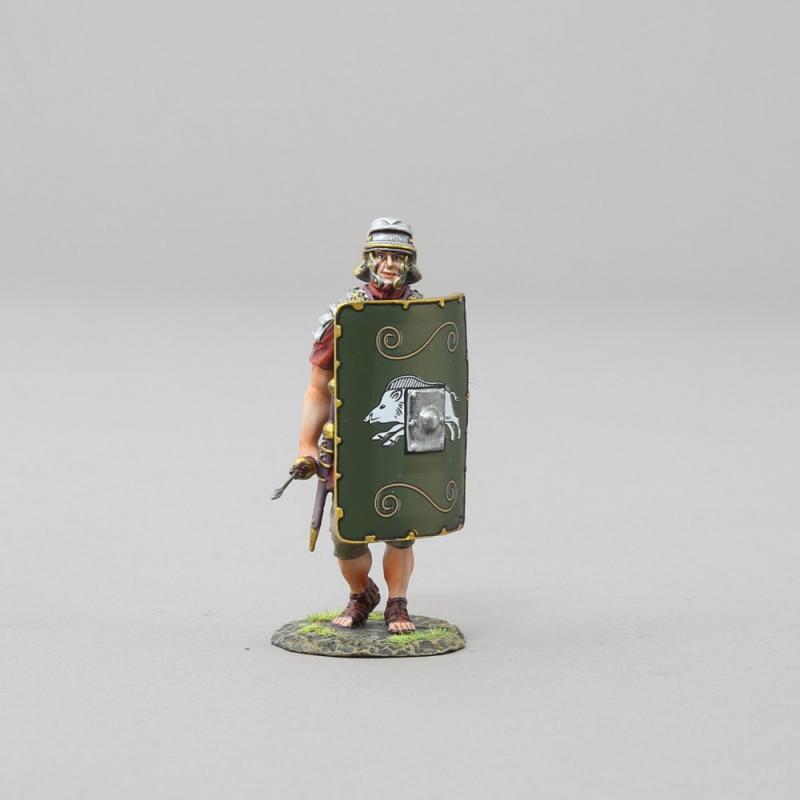 Advancing Roman with Pilum lowered (Second Rank) GREEN SHIELD--single Roman Legionnaire figure--RETIRED--LAST TWO!! #1