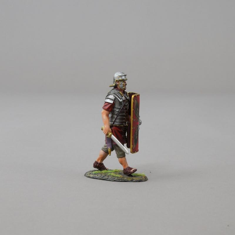 Advancing Legionnaire with Gladius drawn (Front Rank) RED SHIELD--single Roman Legionnaire figure--RETIRED--LAST ONE!! #1