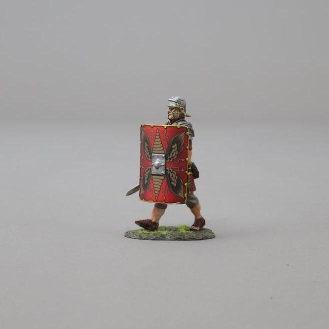 Advancing Legionnaire with Gladius drawn (Front Rank) RED SHIELD--single Roman Legionnaire figure--RETIRED--LAST ONE!! #2
