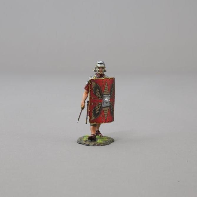 Advancing Legionnaire with Gladius drawn (Front Rank) RED SHIELD--single Roman Legionnaire figure--RETIRED--LAST ONE!! #3