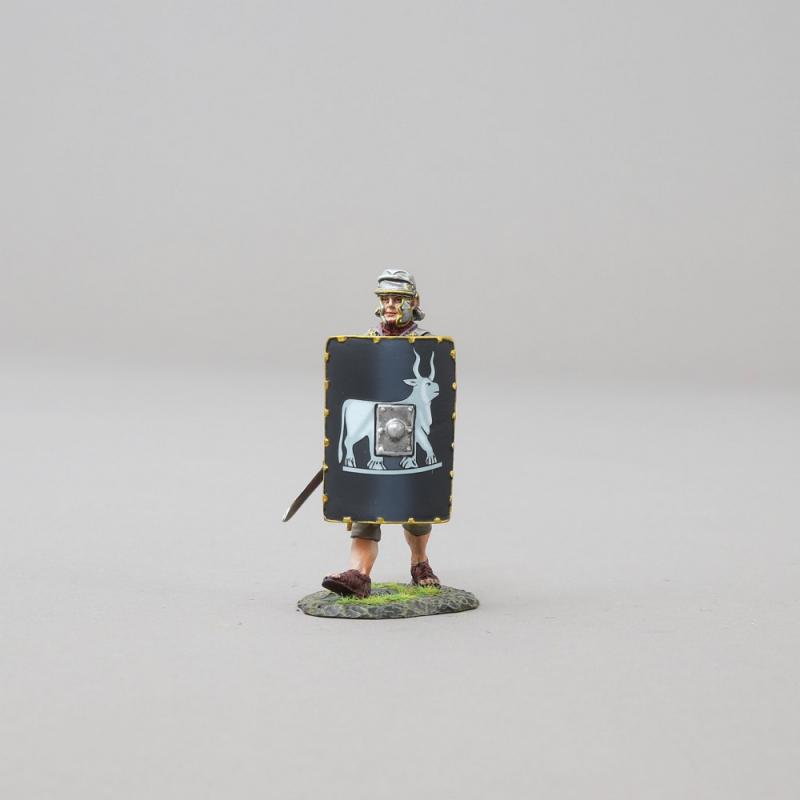 Advancing Legionnaire with Gladius drawn (Front Rank) BLACK SHIELD--single Roman Legionnaire figure--RETIRED--LAST ONE!! #1