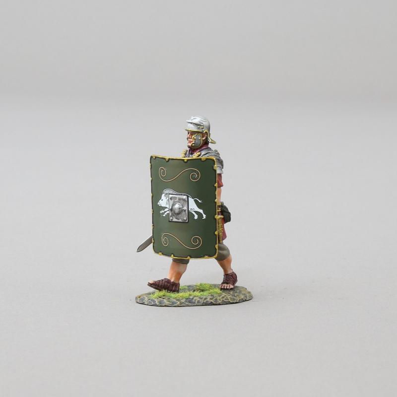 Advancing Legionnaire with Gladius drawn (Front Rank) GREEN SHIELD--single Roman Legionnaire figure--RETIRED--LAST ONE!! #1
