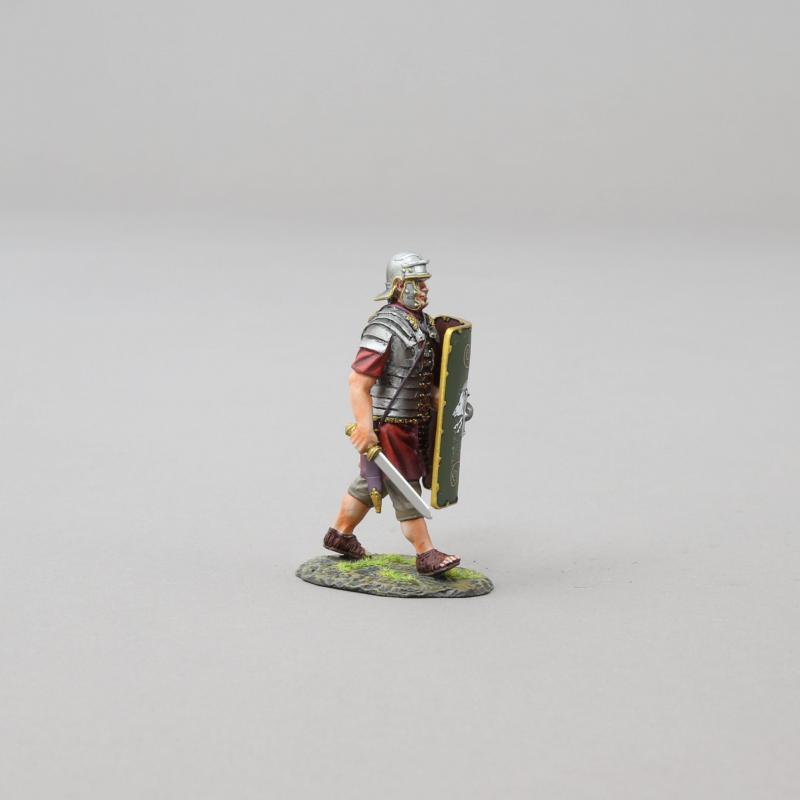 Advancing Legionnaire with Gladius drawn (Front Rank) GREEN SHIELD--single Roman Legionnaire figure--RETIRED--LAST ONE!! #3