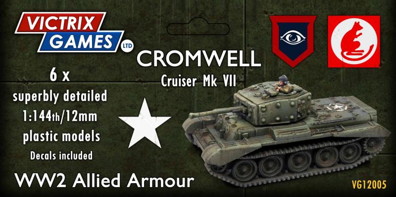 Cromwell Cruiser Mk. VII--six 1:144 scale tanks (unpainted plastic kit) #1