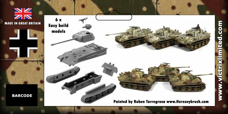 Panther Pz.Kpfw. V Ausf. G--six 1:144 scale plastic tank models #2