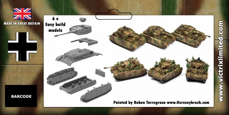 Panzer IV H (Pz.Kpfw. IV Ausf. H)--six 1:144 scale tanks (unpainted plastic kit) #2