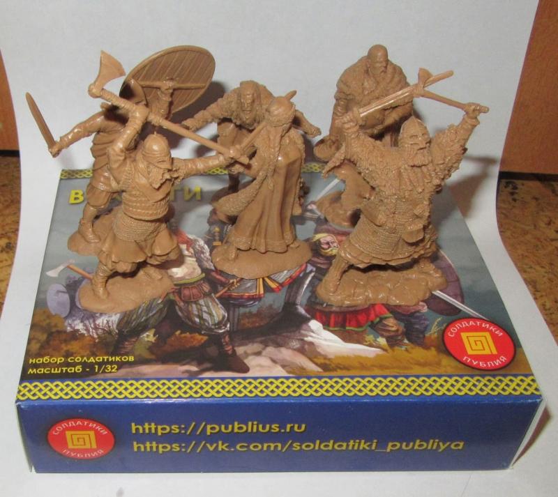Viking Warriors--6 Figures in six poses (buckskin color) Comes Boxed- -- AWAITING RESTOCK #3