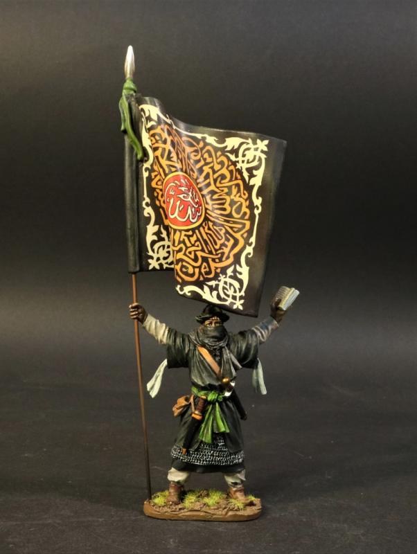Almoravid Standard Bearer A (black robes), The Almoravids, El Cid and the Reconquista, The Crusades--single figure with flag #1