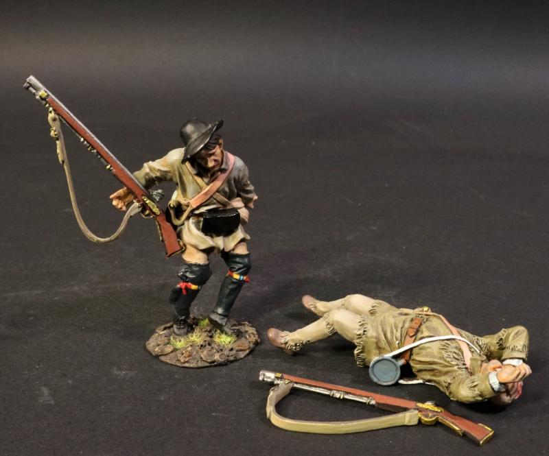Two Wounded Militia, The Battle of Oriskany, August 6, 1777, Drums Along the Mohawk--two figures and accessories #1