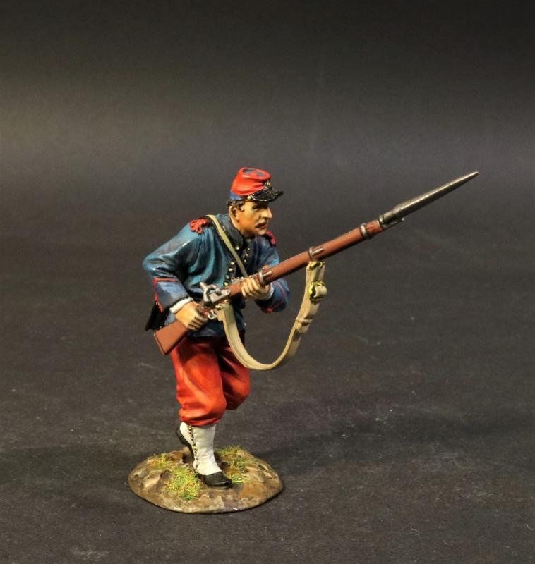 Line Infantry Marching (both hands on rifle, right foot forward), The 14th Regiment New York State Militia, The First Battle of Bull Run, 1861, The ACW--single figure #1