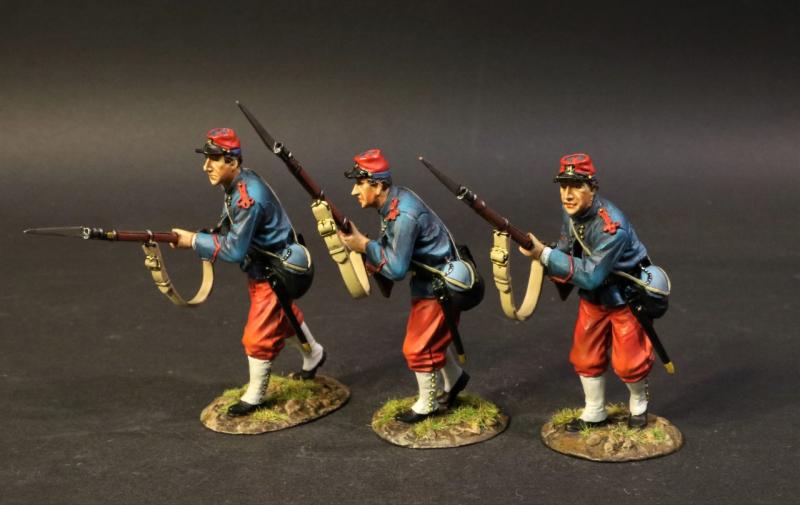 Three More Line Infantrymen Marching, The 14th Regiment New York State Militia, The First Battle of Bull Run, 1861, The ACW--three figures #1