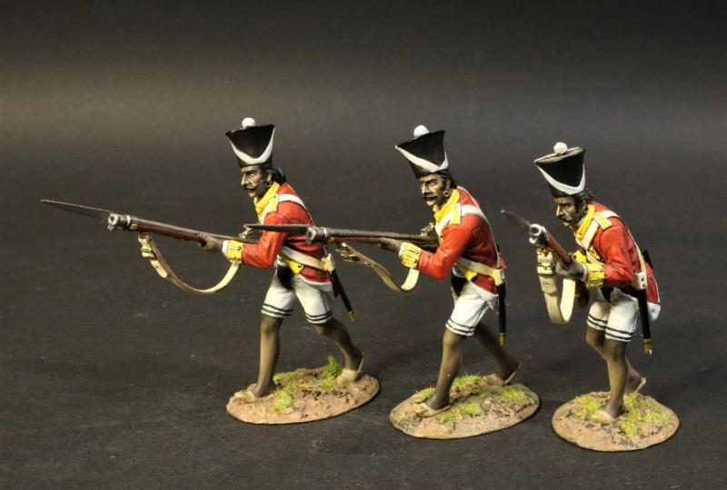 Three Sepoy Advancing, 1/8th Madras Native Infantry, The Battle of Assaye, 1803, Wellington in India--three figures #1