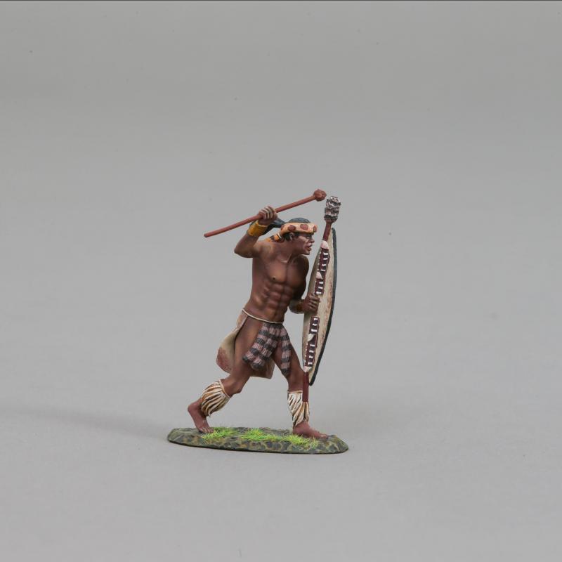 Zulu Warrior Charging with Knobkerrie Raised Over His Head--single figure--RETIRED--LAST ONE!! #1
