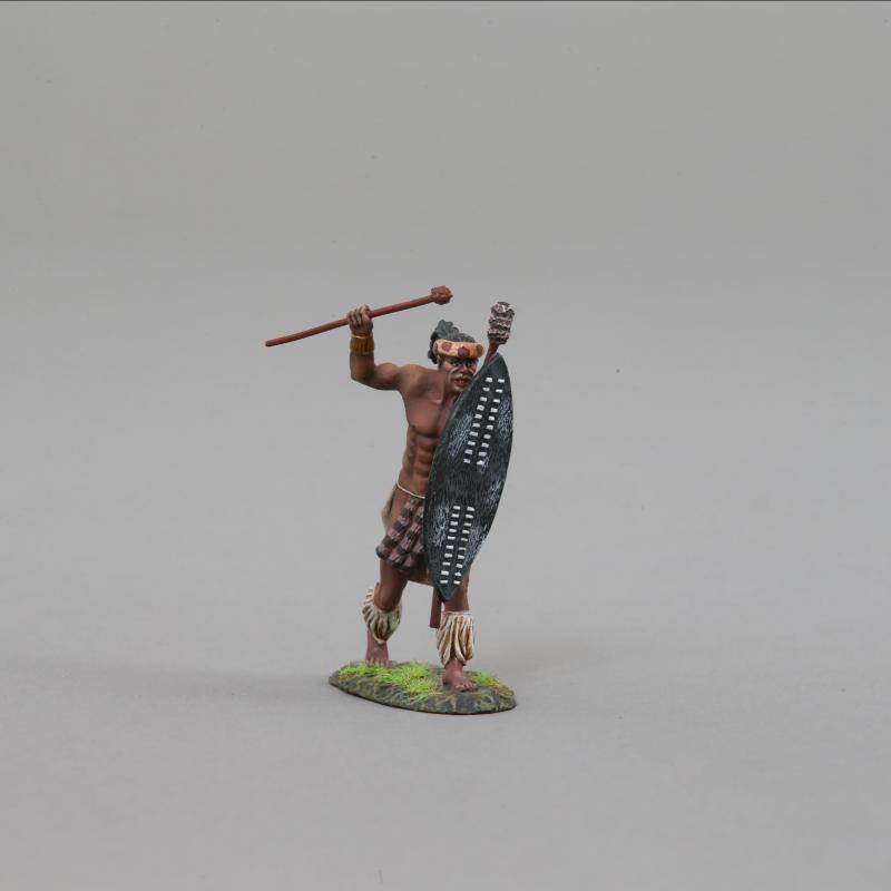 Zulu Warrior Charging with Knobkerrie Raised Over His Head--single figure--RETIRED--LAST ONE!! #2